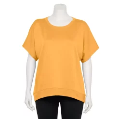 Plus Size Tek Gear® Stretch Fleece Tee -Teks Gear Clothing Shop 5197872 Brassy Gold