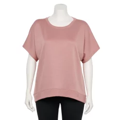 Plus Size Tek Gear® Stretch Fleece Tee -Teks Gear Clothing Shop 5197872 Martini Rose