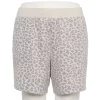 Plus Size Tek Gear® Stretch Fleece Shorts -Teks Gear Clothing Shop 5197932 Gray Leopard
