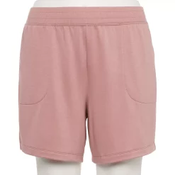 Plus Size Tek Gear® Stretch Fleece Shorts -Teks Gear Clothing Shop 5197932 Martini Rose