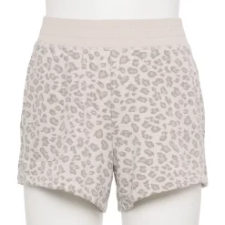Women's Tek Gear® Stretch Fleece Shorts -Teks Gear Clothing Shop 5209217 Gray Leopard