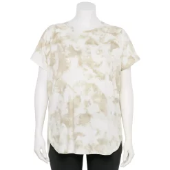 Plus Size Tek Gear® High Slit Tunic Tee -Teks Gear Clothing Shop 5227026 Beige Dye