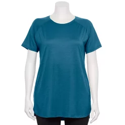 Plus Size Tek Gear® High Slit Tunic Tee -Teks Gear Clothing Shop 5227026 Blue Crayon