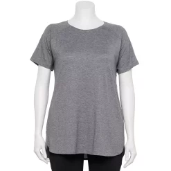 Plus Size Tek Gear® High Slit Tunic Tee -Teks Gear Clothing Shop 5227026 Charcoal