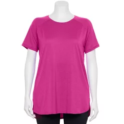 Plus Size Tek Gear® High Slit Tunic Tee -Teks Gear Clothing Shop 5227026 Fantasy Berry