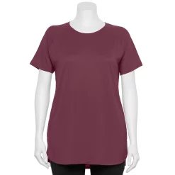 Plus Size Tek Gear® High Slit Tunic Tee -Teks Gear Clothing Shop 5227026 Night Sangria