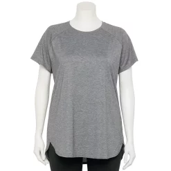 Plus Size Tek Gear® High Slit Tunic Tee -Teks Gear Clothing Shop 5227026 Smoky Slate