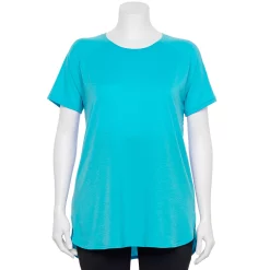 Plus Size Tek Gear® High Slit Tunic Tee -Teks Gear Clothing Shop 5227026 Tremendous Teal