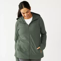 Plus Size Tek Gear® Essential Hooded Jacket -Teks Gear Clothing Shop 5227131 Esta Olive