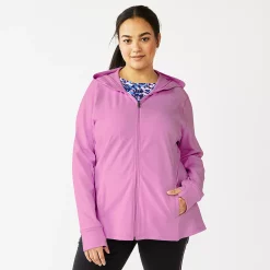 Plus Size Tek Gear® Essential Hooded Jacket -Teks Gear Clothing Shop 5227131 Luminous Pink