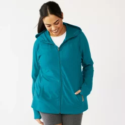 Plus Size Tek Gear® Essential Hooded Jacket -Teks Gear Clothing Shop 5227131 Spectacular Teal