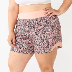 Plus Size Tek Gear® Multi-Purpose Workout Shorts -Teks Gear Clothing Shop 5231280 Coral Ditsy Floral