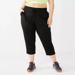 Plus Size Tek Gear® Weekend Straight-Leg Capris -Teks Gear Clothing Shop 5231581 Black