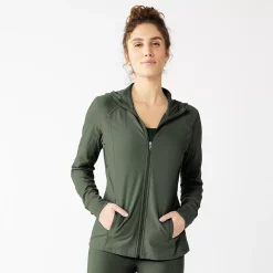 Women's Tek Gear® Essential Hooded Jacket -Teks Gear Clothing Shop 5232469 Esta Olive