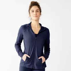 Women's Tek Gear® Essential Hooded Jacket -Teks Gear Clothing Shop 5232469 Navy Romance