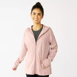 Women's Tek Gear® Essential Hooded Jacket -Teks Gear Clothing Shop 5232469 Shhh Peach