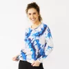 Women's Tek Gear® Soft Touch Long Sleeve Tee -Teks Gear Clothing Shop 5232480 Blue Tie Dye