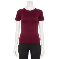 Women's Tek Gear® Seamless Short Sleeve Tee -Teks Gear Clothing Shop 5232491 Night Sangria