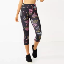 Women's Tek Gear® Core High-Waisted Capri Leggings -Teks Gear Clothing Shop 5234821 Black Multi Print