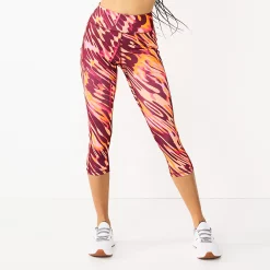 Women's Tek Gear® Core High-Waisted Capri Leggings -Teks Gear Clothing Shop 5234821 Wine Warped