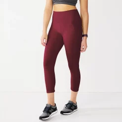 Women's Tek Gear® Seamless Capri Leggings -Teks Gear Clothing Shop 5234831 Night Sangria
