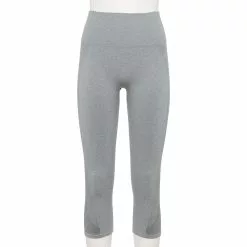 Women's Tek Gear® Seamless Capri Leggings -Teks Gear Clothing Shop 5234831 Smokey Slate