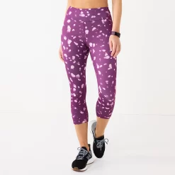 Petite Tek Gear® Core High-Waisted Capri Leggings 18 Petite Tek Gear® Core High-Waisted Capri Leggings -Teks Gear Clothing Shop 5236295 Purple Spots