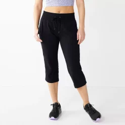 Petite Tek Gear® Essential Straight-Leg Workout Capris -Teks Gear Clothing Shop 5240761 Black