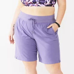 Plus Size Tek Gear® Essential Bermuda Shorts -Teks Gear Clothing Shop 5242807 Grape Yard