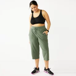 Plus Size Tek Gear® Essential Straight-Leg Capris -Teks Gear Clothing Shop 5242843 ALT9
