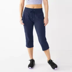 Women's Tek Gear® Essential Straight-Leg Workout Capris -Teks Gear Clothing Shop 5257893 Navy Romance