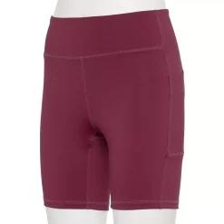 Women's Tek Gear® Core High-Waisted Bike Shorts -Teks Gear Clothing Shop 5259291 Night Sangria
