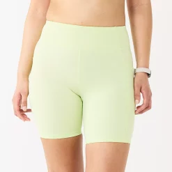 Women's Tek Gear® 7-in. Brushed High-Waisted Bike Shorts -Teks Gear Clothing Shop 5259745 Brisk Mint