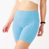 Women's Tek Gear® 7-in. Brushed High-Waisted Bike Shorts -Teks Gear Clothing Shop 5259745 Wildflower Blue
