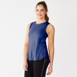 Women's Tek Gear® Easy High-Low Tank -Teks Gear Clothing Shop 5273656 Finley Blue