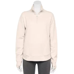 Women's Tek Gear® Quarter-Zip Ultrasoft Fleece Jacket -Teks Gear Clothing Shop 5521867 Natural Scallop