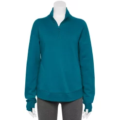 Women's Tek Gear® Quarter-Zip Ultrasoft Fleece Jacket -Teks Gear Clothing Shop 5521867 Night Life Teal