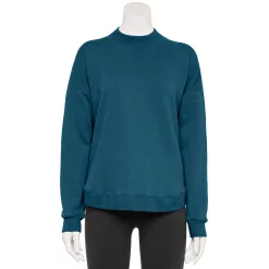 Women's Tek Gear® Ultrasoft Fleece Mockneck Sweatshirt -Teks Gear Clothing Shop 5523249 Blue Crayon