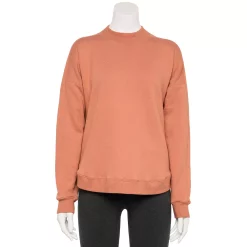 Women's Tek Gear® Ultrasoft Fleece Mockneck Sweatshirt -Teks Gear Clothing Shop 5523249 Cinnamon Coffee