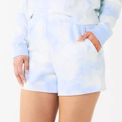 Women's Tek Gear® Ultrasoft Raw-Hem Shorts -Teks Gear Clothing Shop 5523332 Purple Dye Effect