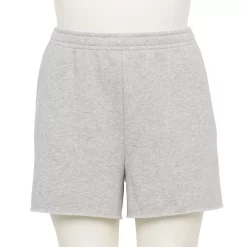 Plus Size Tek Gear® Ultrasoft Fleece Raw-Hem Shorts -Teks Gear Clothing Shop 5540831 Metro Heather