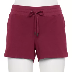 Women's Tek Gear® Essential Drawstring Shorts -Teks Gear Clothing Shop 5557777 Cherry Fusion