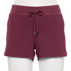 Women's Tek Gear® Essential Drawstring Shorts -Teks Gear Clothing Shop 5557777 Night Sangria