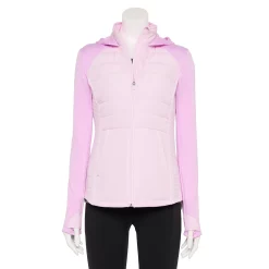 Women's Tek Gear® Hooded Mixed-Media Jacket -Teks Gear Clothing Shop 5561979 Adoring Lilac