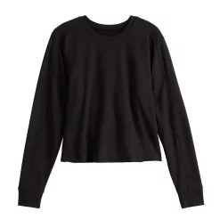 Women's Tek Gear® Easy French Terry Raw-Seam Tee -Teks Gear Clothing Shop 5562562 ALT2