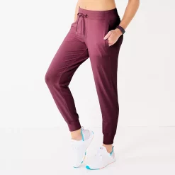 Women's Tek Gear® French Terry Joggers -Teks Gear Clothing Shop 5562565 Night Sangria
