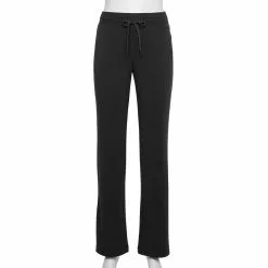 Women's Tek Gear® French Terry Straight-Leg Pants -Teks Gear Clothing Shop 5562619 Black