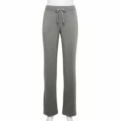 Women's Tek Gear® French Terry Straight-Leg Pants -Teks Gear Clothing Shop 5562619 Charcoal