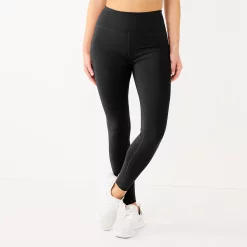 Petite Tek Gear® Ultrastretch High-Waisted Side Pocket Leggings -Teks Gear Clothing Shop 5567546 Black