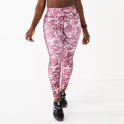 Petite Tek Gear® Ultrastretch High-Waisted 7/8 Leggings with Side Pockets -Teks Gear Clothing Shop 5567569 Wine Shapes Print